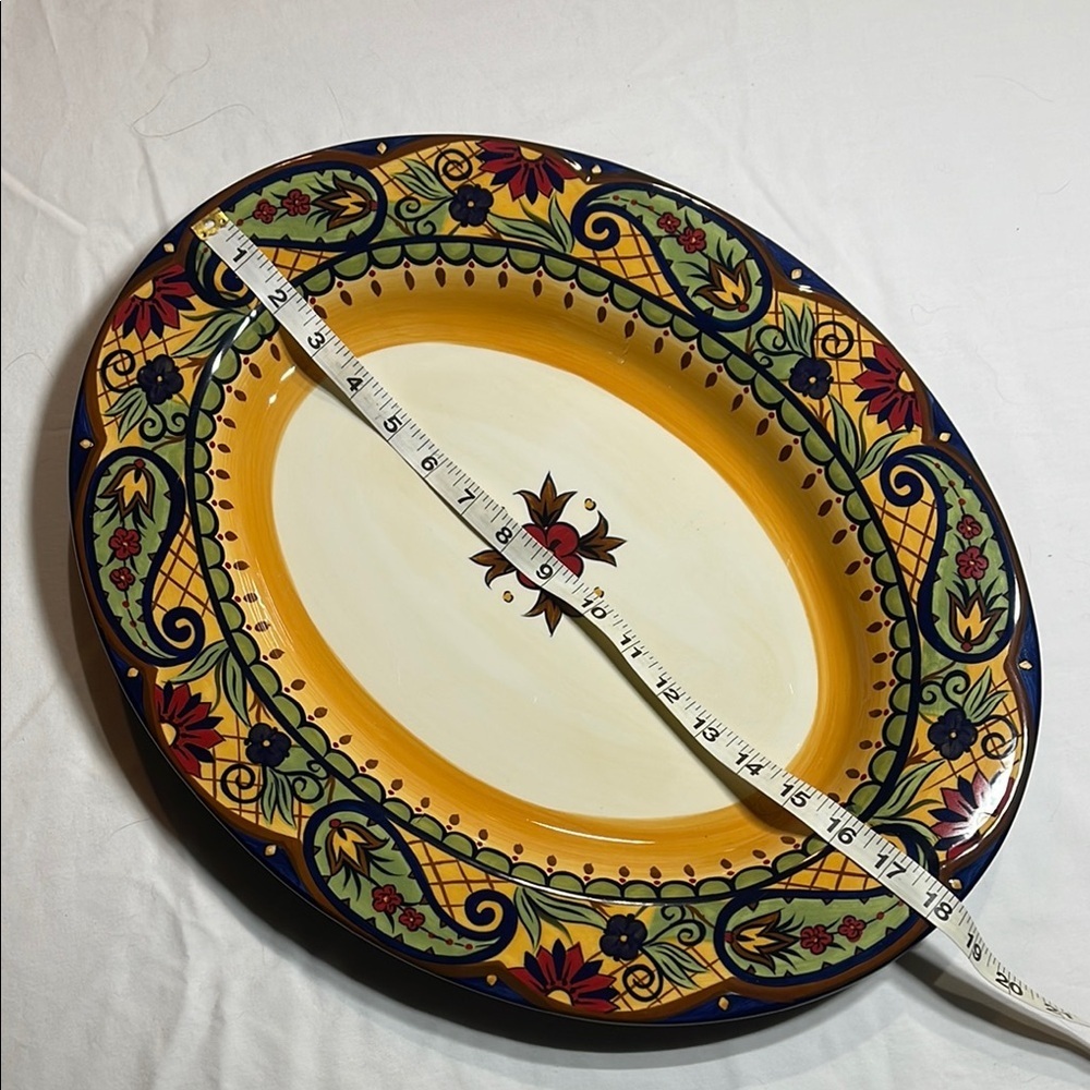 Decorative Floral Oval Platter - Picture 7 of 11